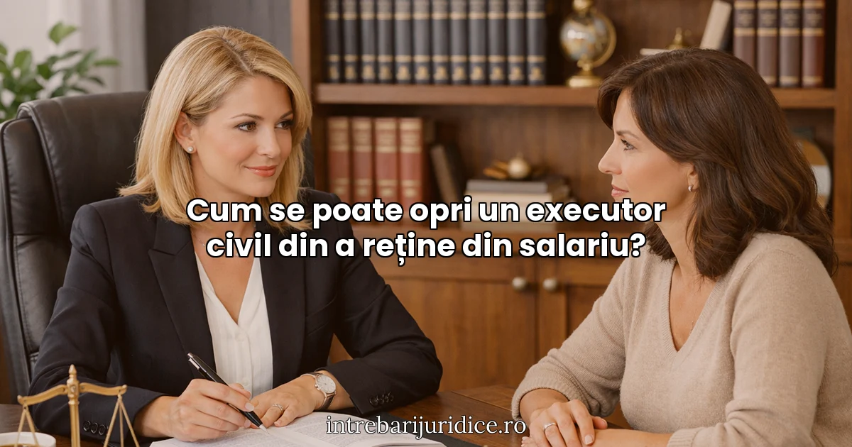 Cum se poate opri un executor civil din a reține din salariu?