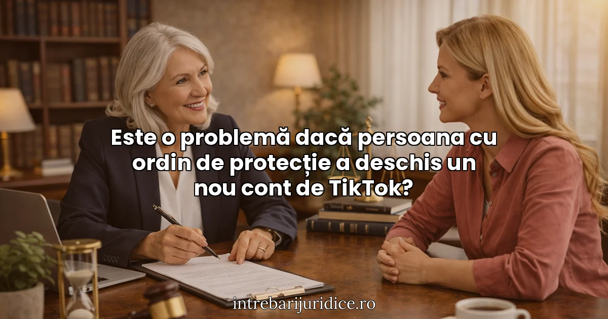 Este o problemă dacă persoana cu ordin de protecție a deschis un nou cont de TikTok?