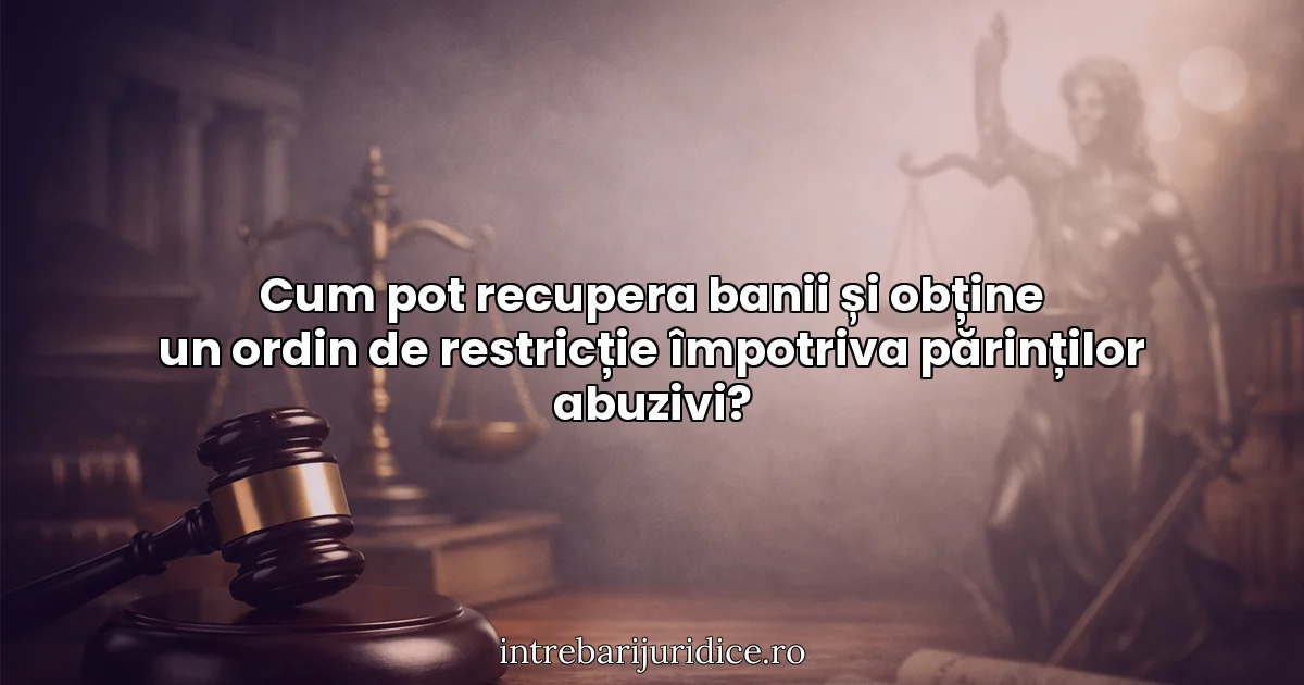 Cum pot recupera banii și obține un ordin de restricție împotriva părinților abuzivi?
