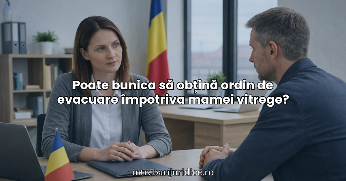 Poate bunica să obțină ordin de evacuare împotriva mamei vitrege?