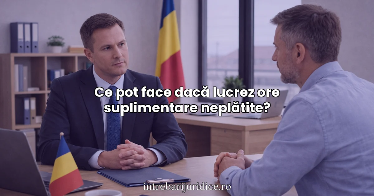 Ce pot face dacă lucrez ore suplimentare neplătite?