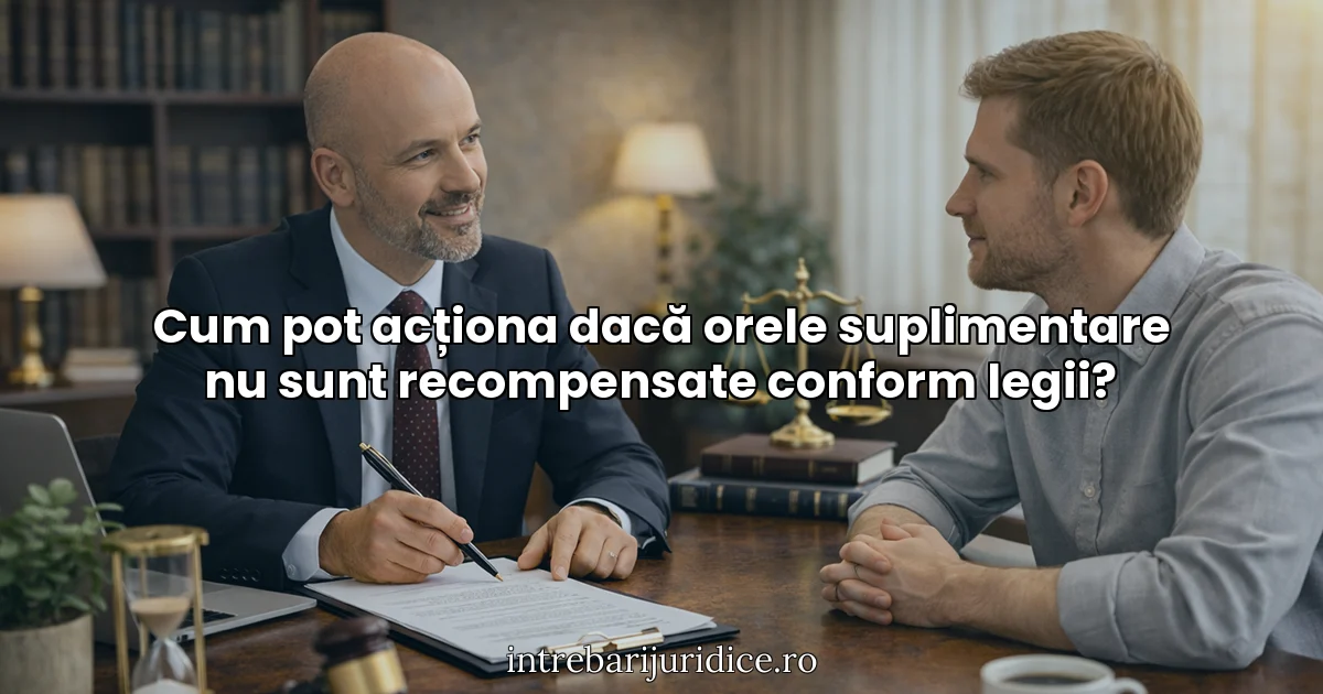 Cum pot acționa dacă orele suplimentare nu sunt recompensate conform legii?