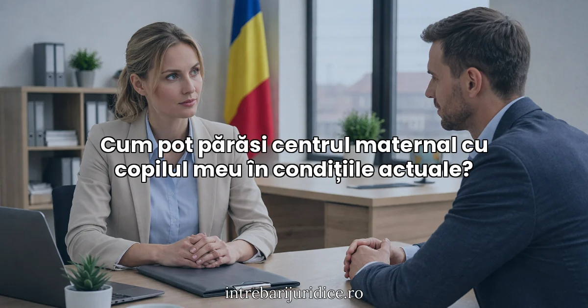 Cum pot părăsi centrul maternal cu copilul meu în condițiile actuale?