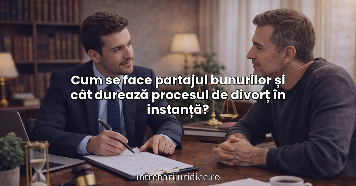 Cum se face partajul bunurilor și cât durează procesul de divorț în instanță?