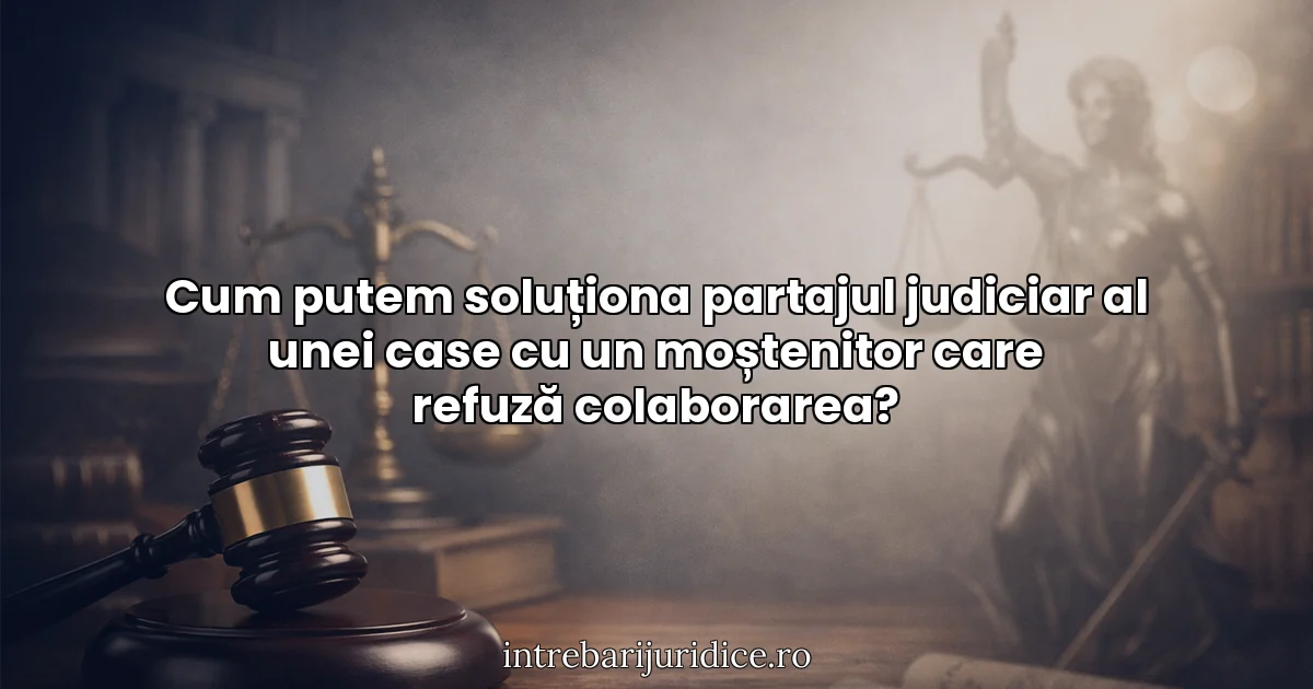 Cum putem soluționa partajul judiciar al unei case cu un moștenitor care refuză colaborarea?
