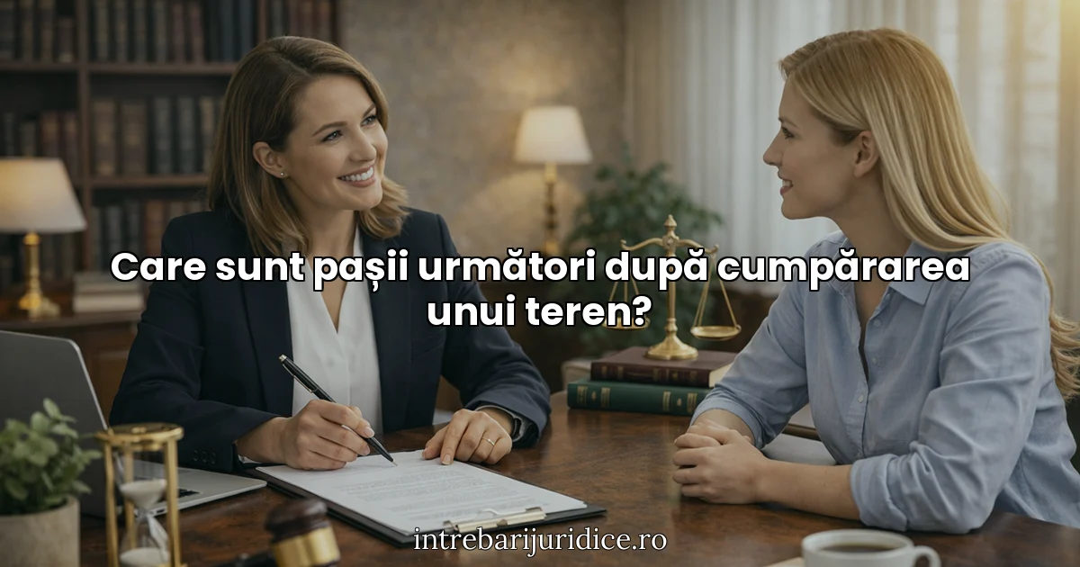 Care sunt pașii următori după cumpărarea unui teren?