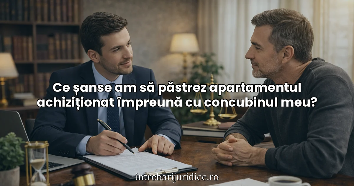 Ce șanse am să păstrez apartamentul achiziționat împreună cu concubinul meu?
