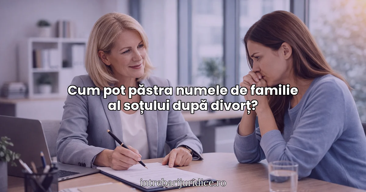 Cum pot păstra numele de familie al soțului după divorț?