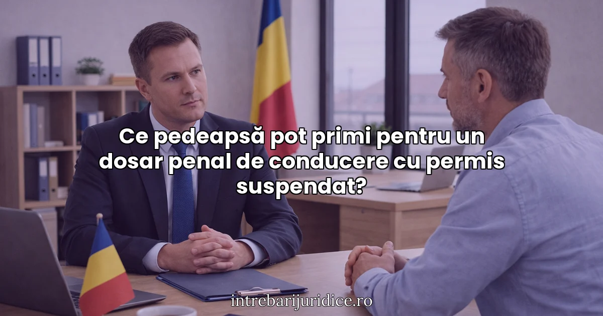 Ce pedeapsă pot primi pentru un dosar penal de conducere cu permis suspendat?