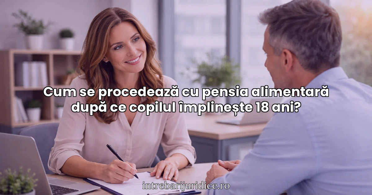 Cum se procedează cu pensia alimentară după ce copilul împlinește 18 ani?