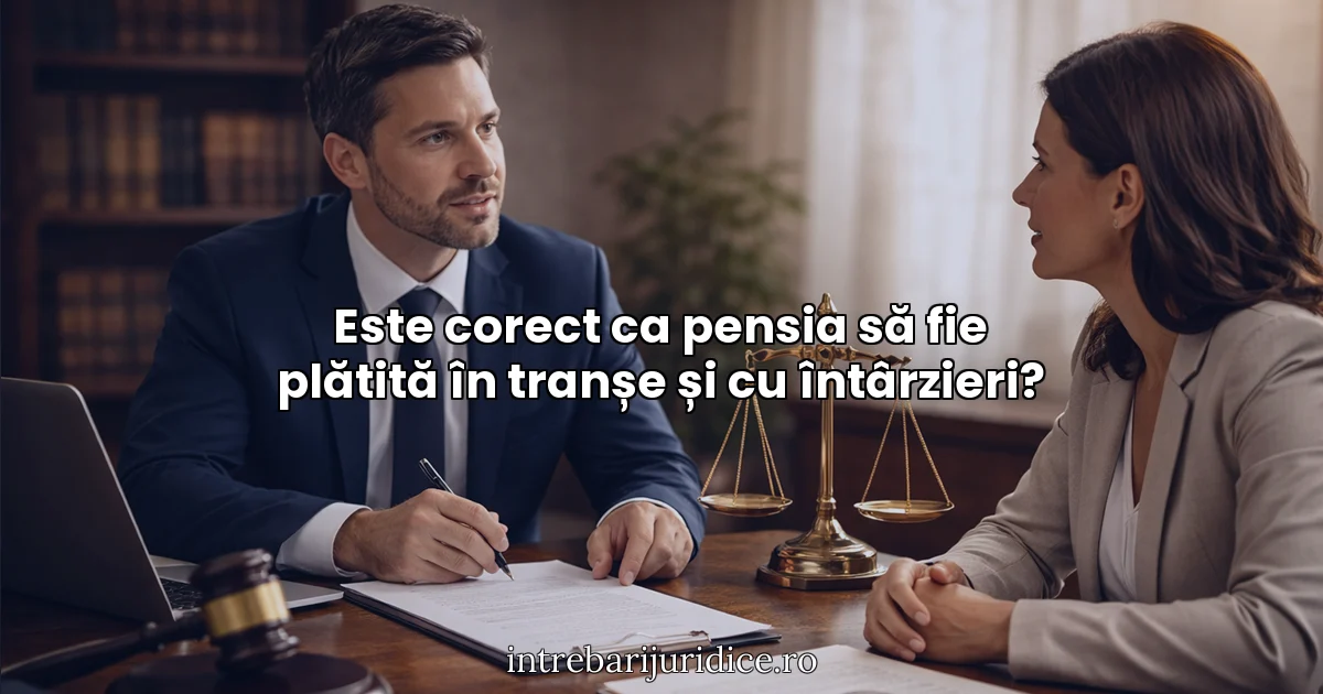 Este corect ca pensia să fie plătită în tranșe și cu întârzieri?