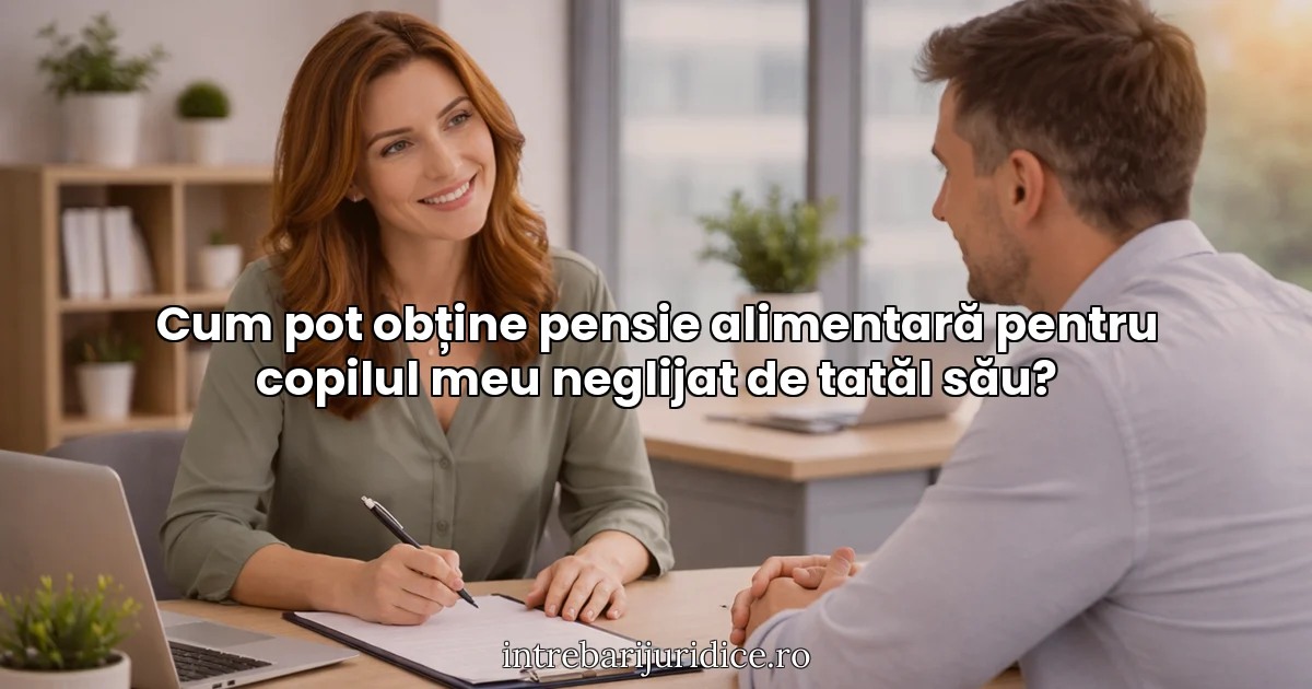 Cum pot obține pensie alimentară pentru copilul meu neglijat de tatăl său?