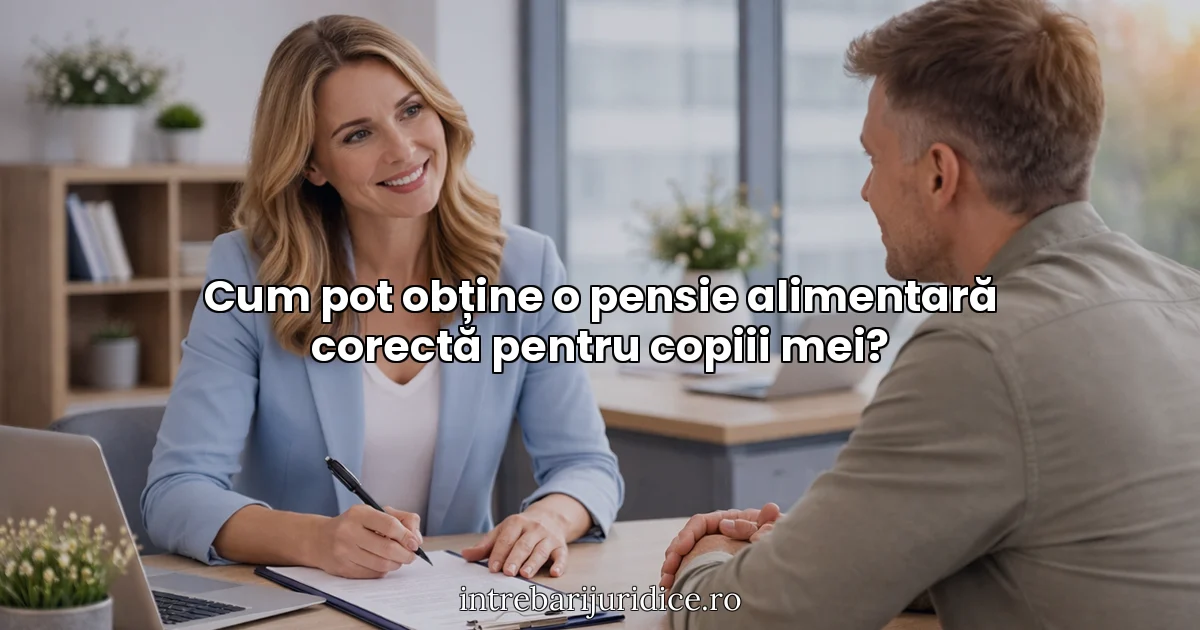 Cum pot obține o pensie alimentară corectă pentru copiii mei?
