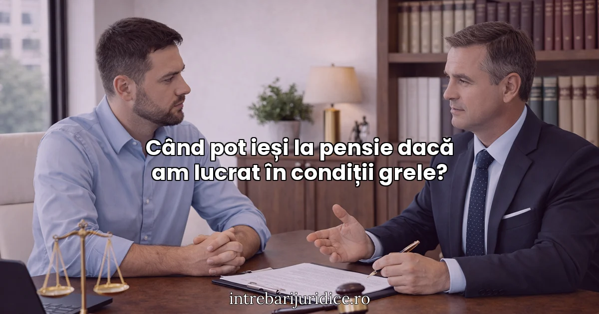 Când pot ieși la pensie dacă am lucrat în condiții grele?