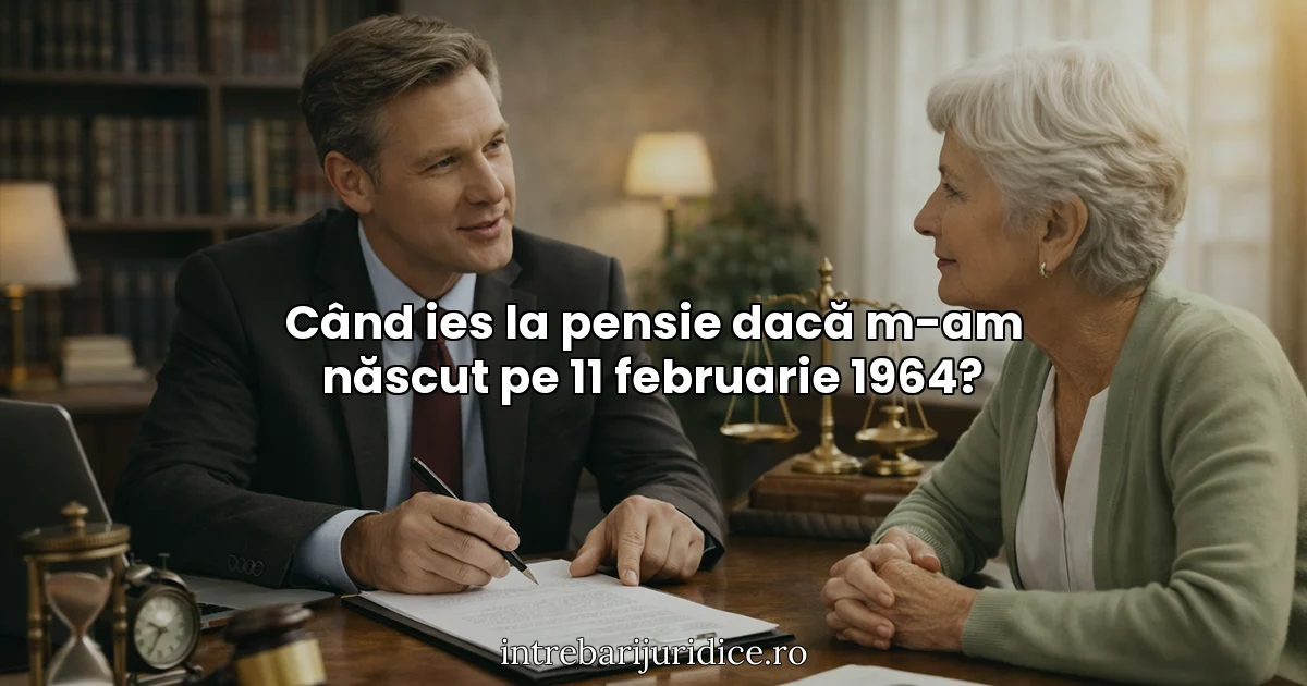 Când ies la pensie dacă m-am născut pe 11 februarie 1964?