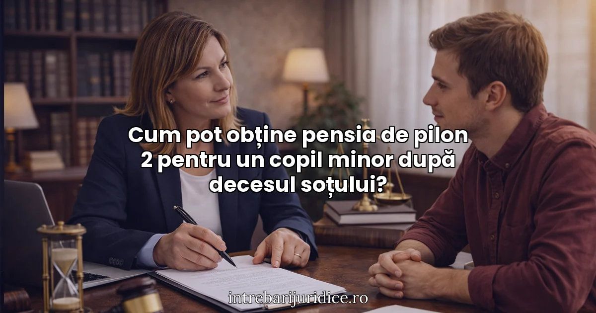 Cum pot obține pensia de pilon 2 pentru un copil minor după decesul soțului?