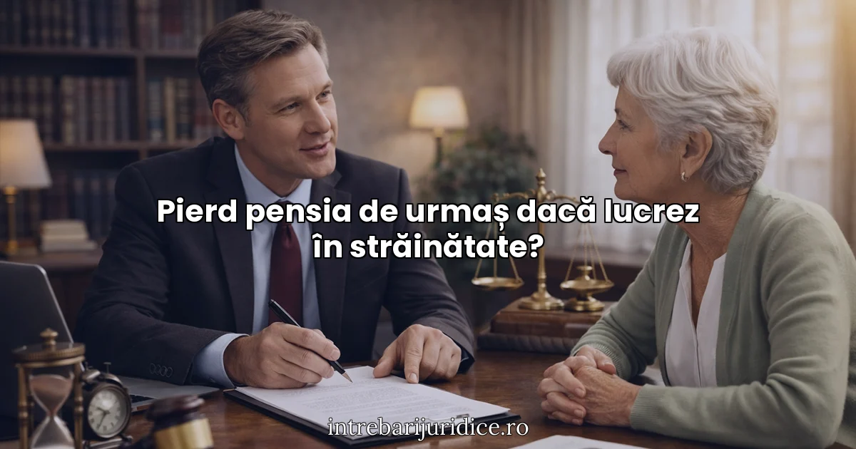 Pierd pensia de urmaș dacă lucrez în străinătate?