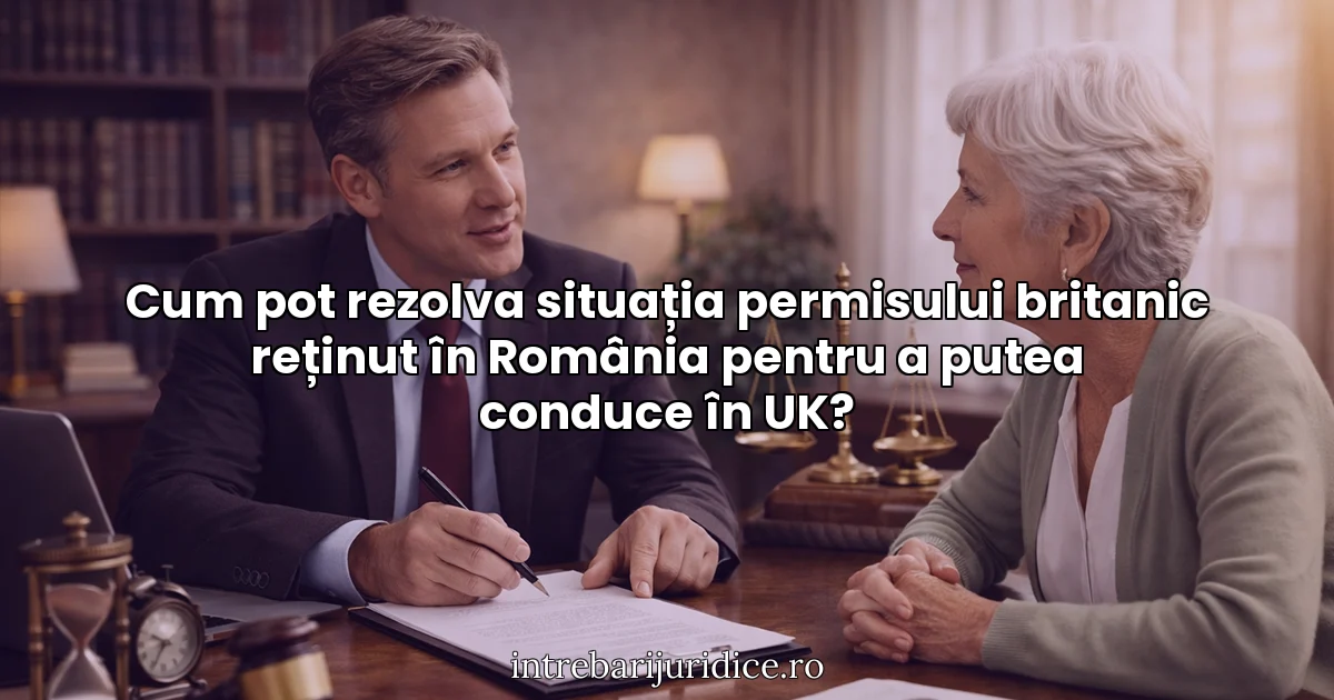 Cum pot rezolva situația permisului britanic reținut în România pentru a putea conduce în UK?
