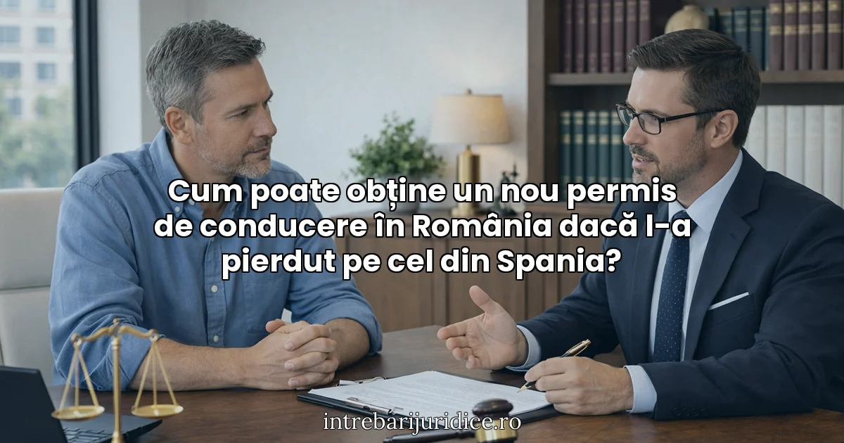 Cum poate obține un nou permis de conducere în România dacă l-a pierdut pe cel din Spania?