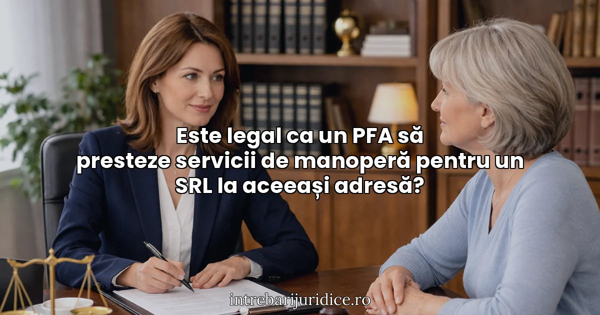 Este legal ca un PFA să presteze servicii de manoperă pentru un SRL la aceeași adresă?