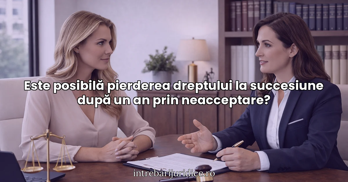 Este posibilă pierderea dreptului la succesiune după un an prin neacceptare?