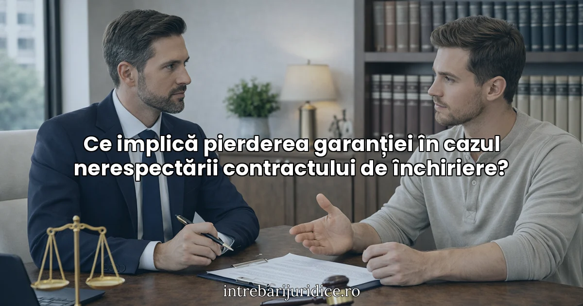 Ce implică pierderea garanției în cazul nerespectării contractului de închiriere?