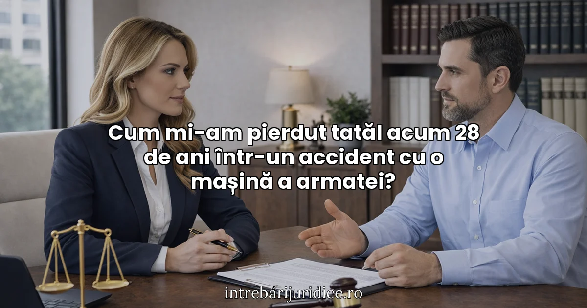 Cum mi-am pierdut tatăl acum 28 de ani într-un accident cu o mașină a armatei?