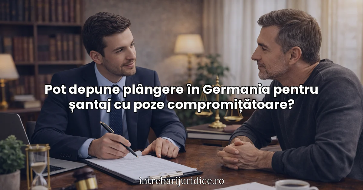 Pot depune plângere în Germania pentru șantaj cu poze compromițătoare?