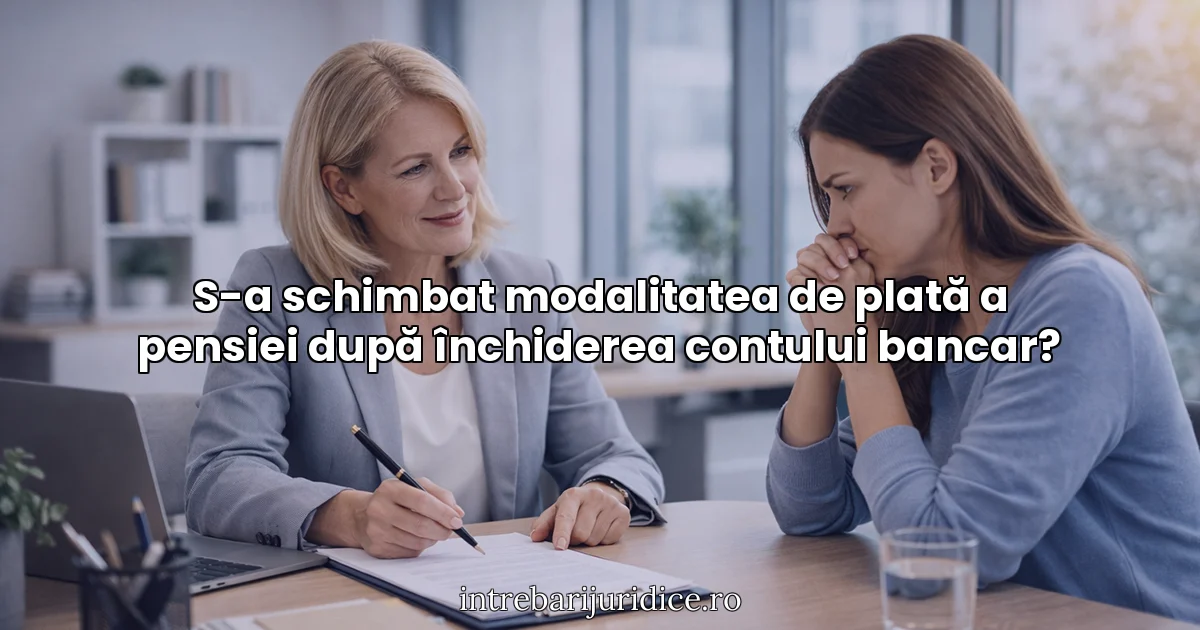 S-a schimbat modalitatea de plată a pensiei după închiderea contului bancar?