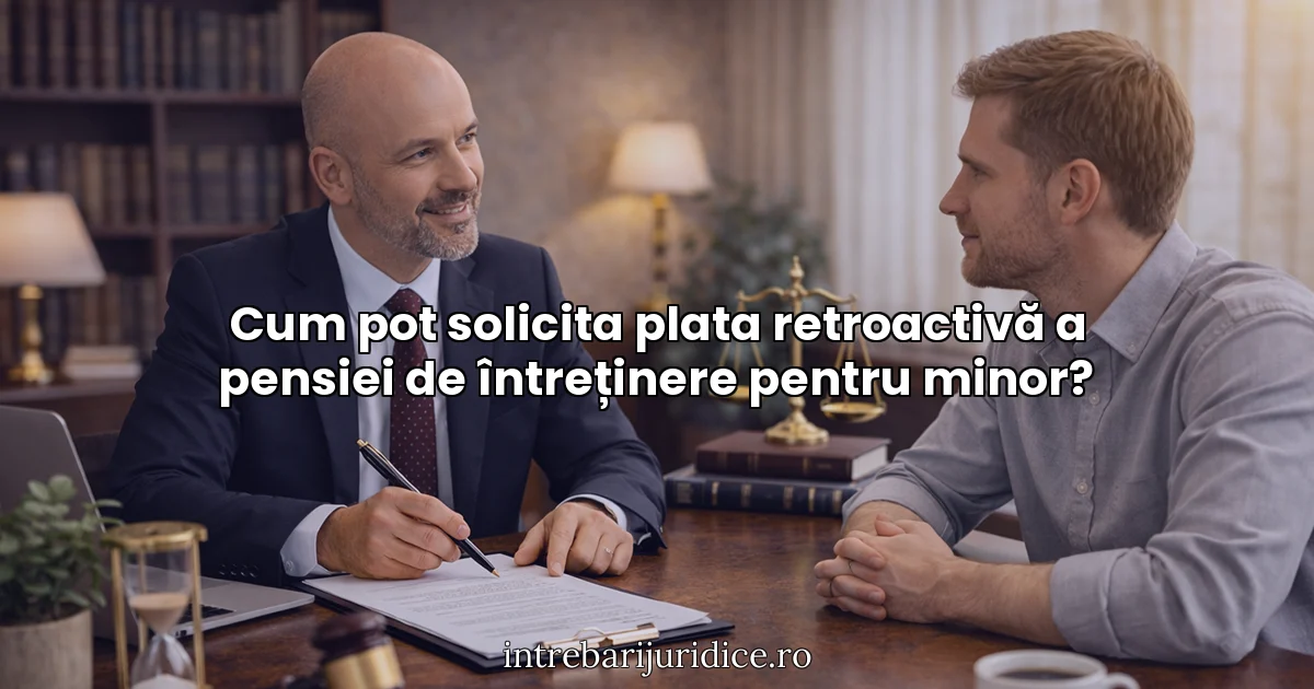 Cum pot solicita plata retroactivă a pensiei de întreținere pentru minor?