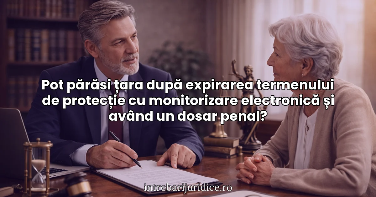 Pot părăsi țara după expirarea termenului de protecție cu monitorizare electronică și având un dosar penal?