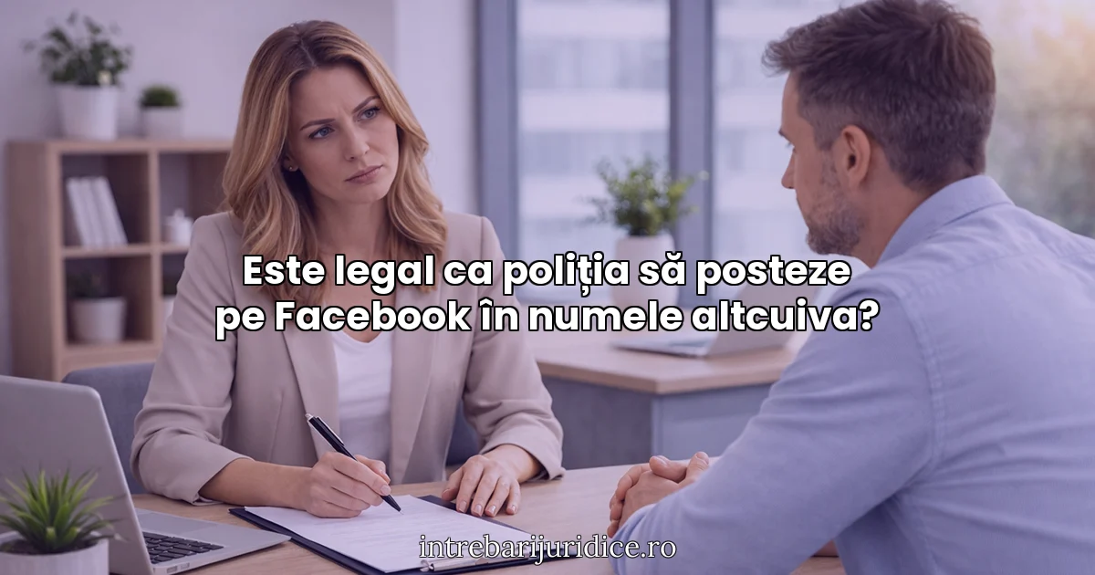 Este legal ca poliția să posteze pe Facebook în numele altcuiva?