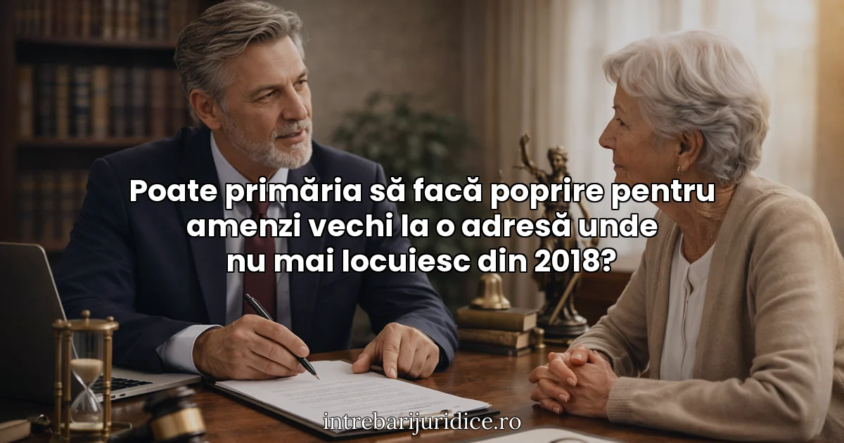 Poate primăria să facă poprire pentru amenzi vechi la o adresă unde nu mai locuiesc din 2018?