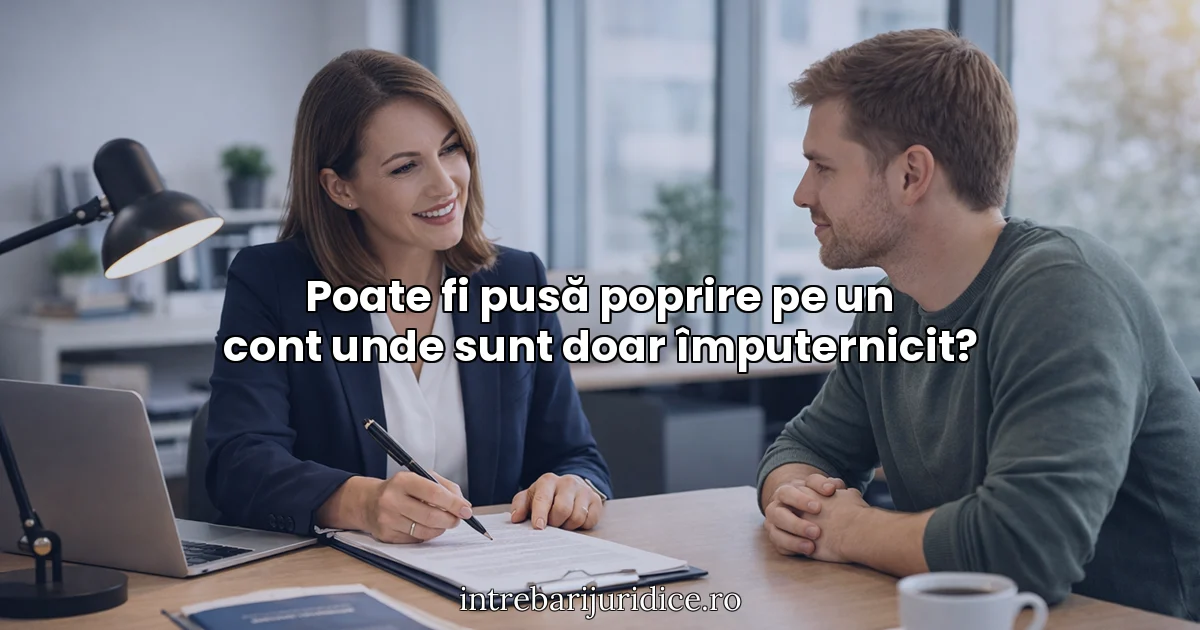 Poate fi pusă poprire pe un cont unde sunt doar împuternicit?
