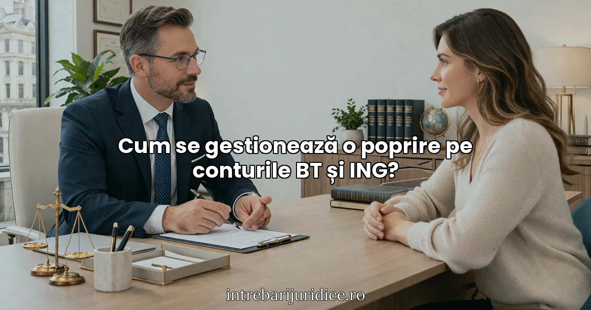 Cum se gestionează o poprire pe conturile BT și ING?
