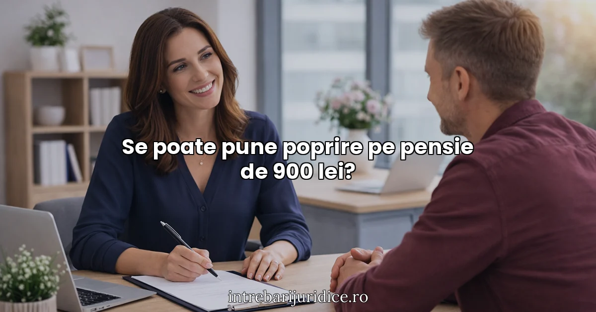 Se poate pune poprire pe pensie de 900 lei?