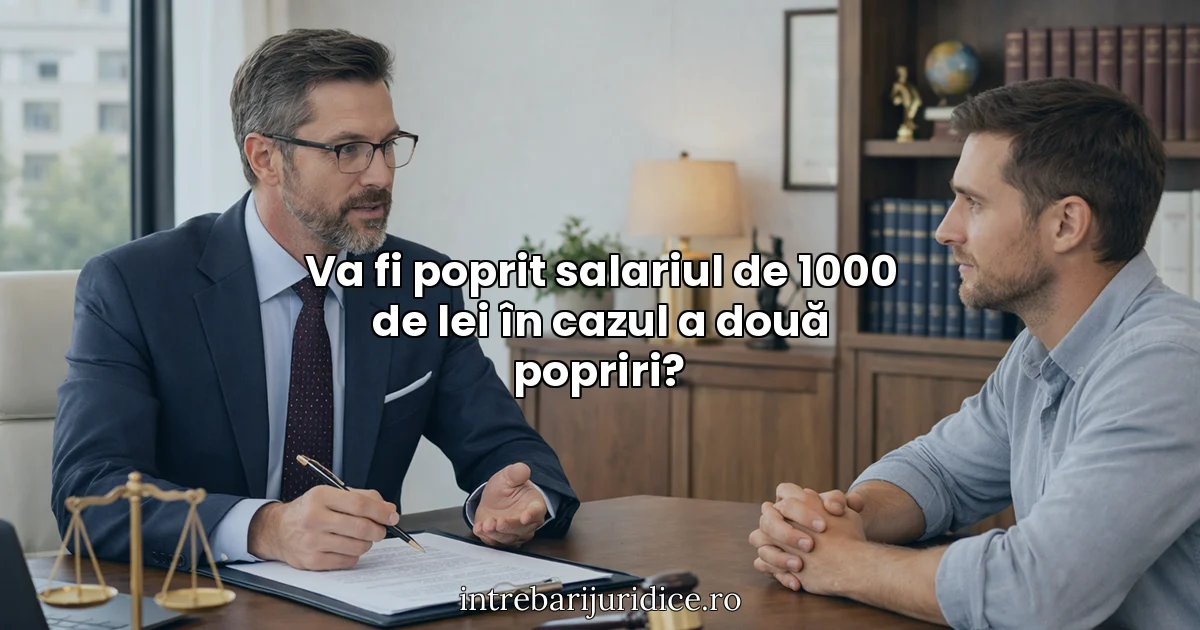 Va fi poprit salariul de 1000 de lei în cazul a două popriri?