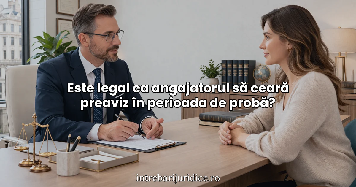Este legal ca angajatorul să ceară preaviz în perioada de probă?