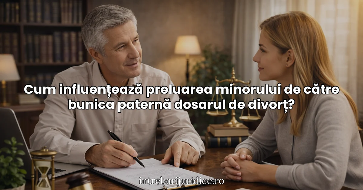 Cum influențează preluarea minorului de către bunica paternă dosarul de divorț?