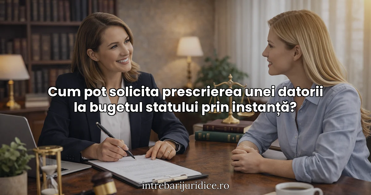 Cum pot solicita prescrierea unei datorii la bugetul statului prin instanță?