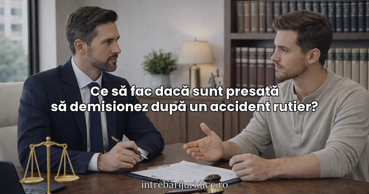Ce să fac dacă sunt presată să demisionez după un accident rutier?