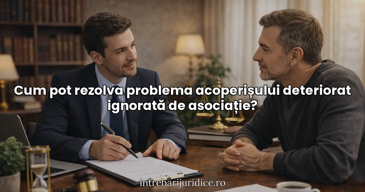 Cum pot rezolva problema acoperișului deteriorat ignorată de asociație?