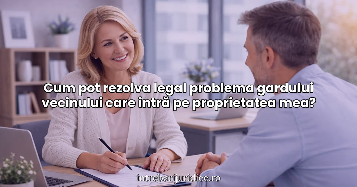 Cum pot rezolva legal problema gardului vecinului care intră pe proprietatea mea?