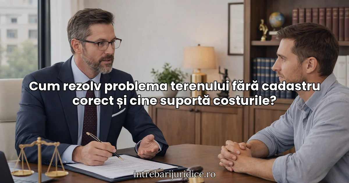 Cum rezolv problema terenului fără cadastru corect și cine suportă costurile?