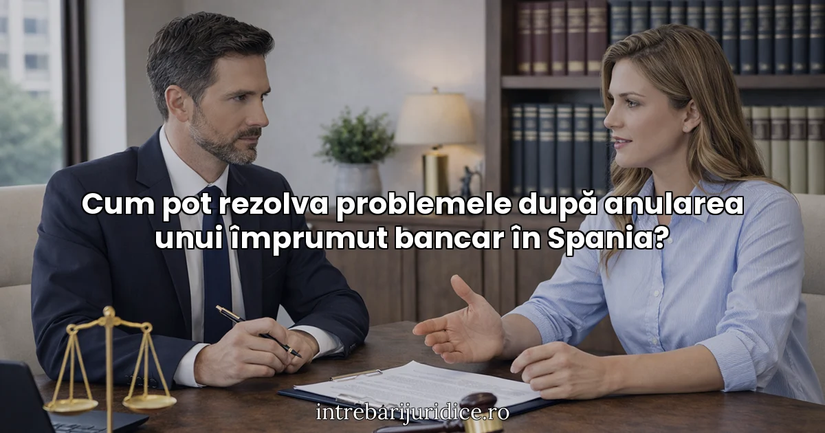 Cum pot rezolva problemele după anularea unui împrumut bancar în Spania?