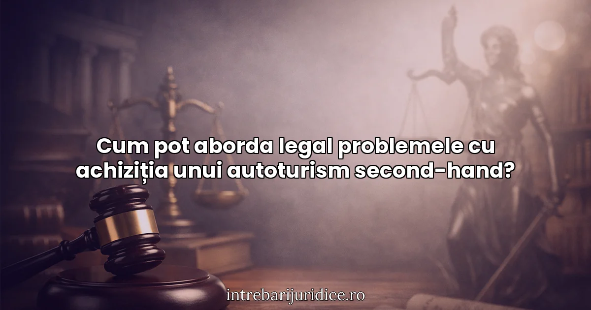 Cum pot aborda legal problemele cu achiziția unui autoturism second-hand?