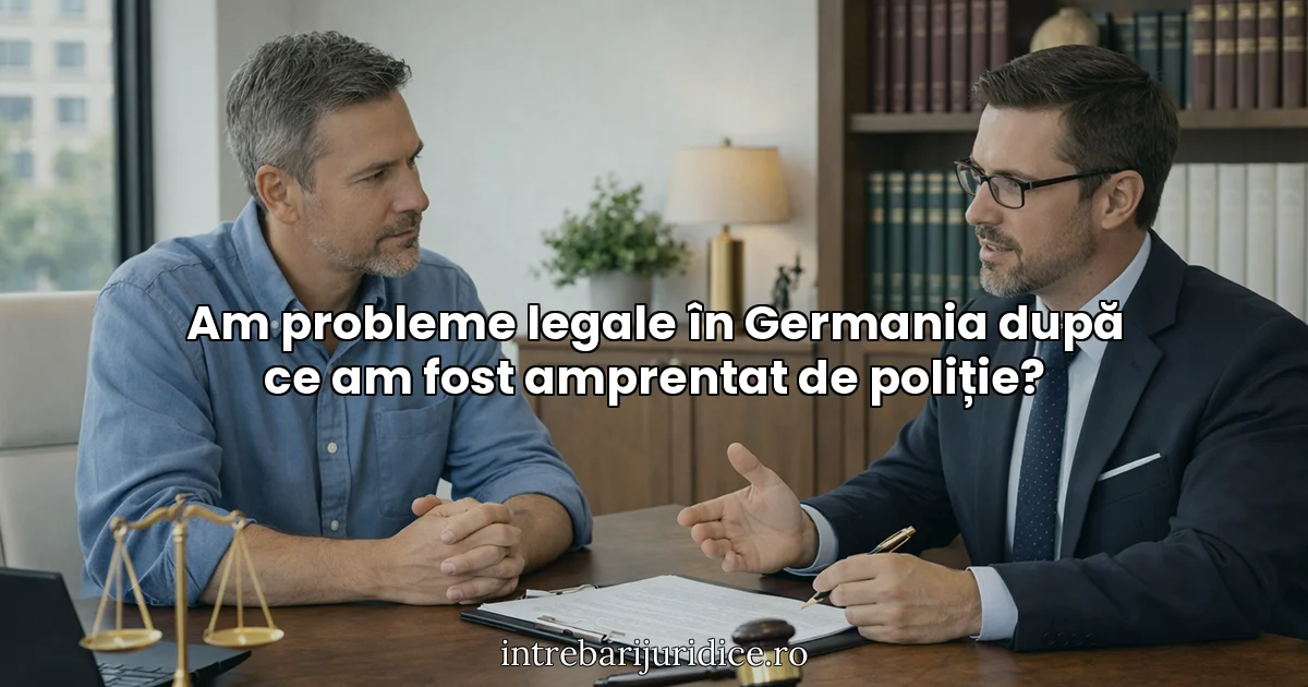 Am probleme legale în Germania după ce am fost amprentat de poliție?