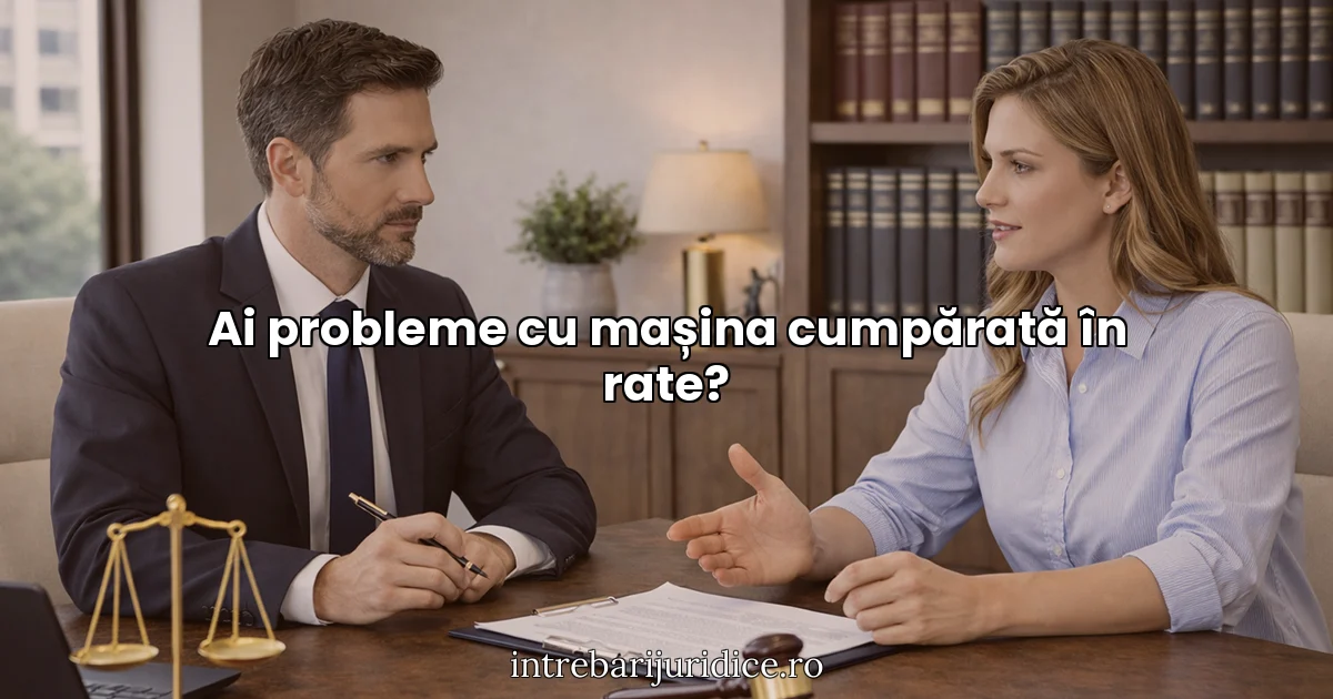 Ai probleme cu mașina cumpărată în rate?