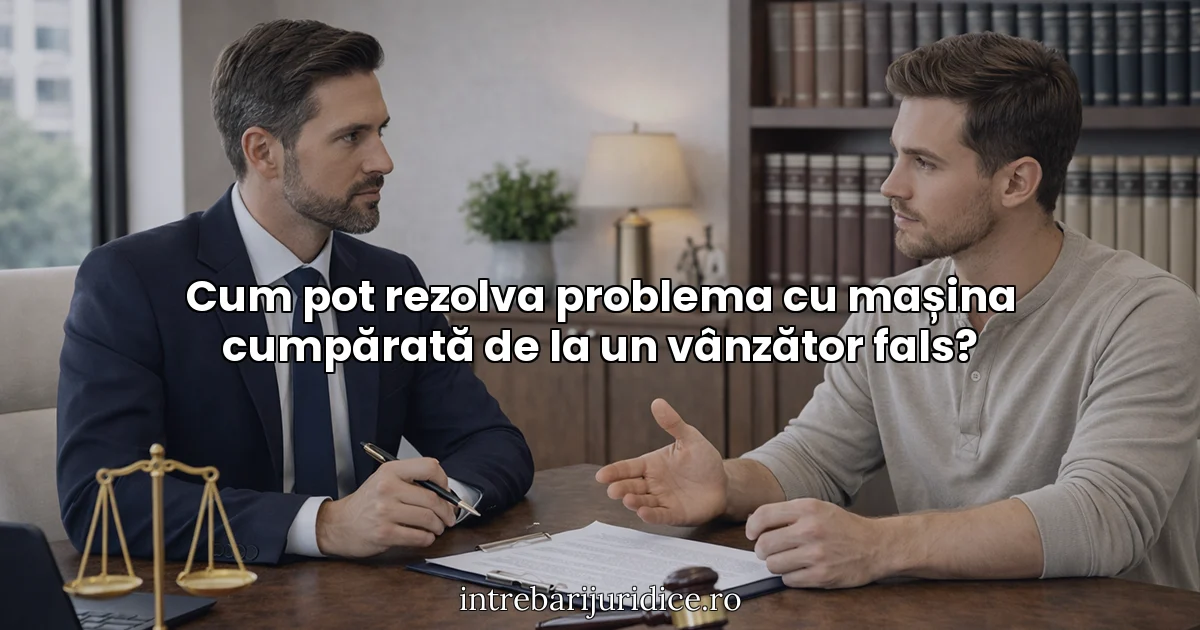 Cum pot rezolva problema cu mașina cumpărată de la un vânzător fals?