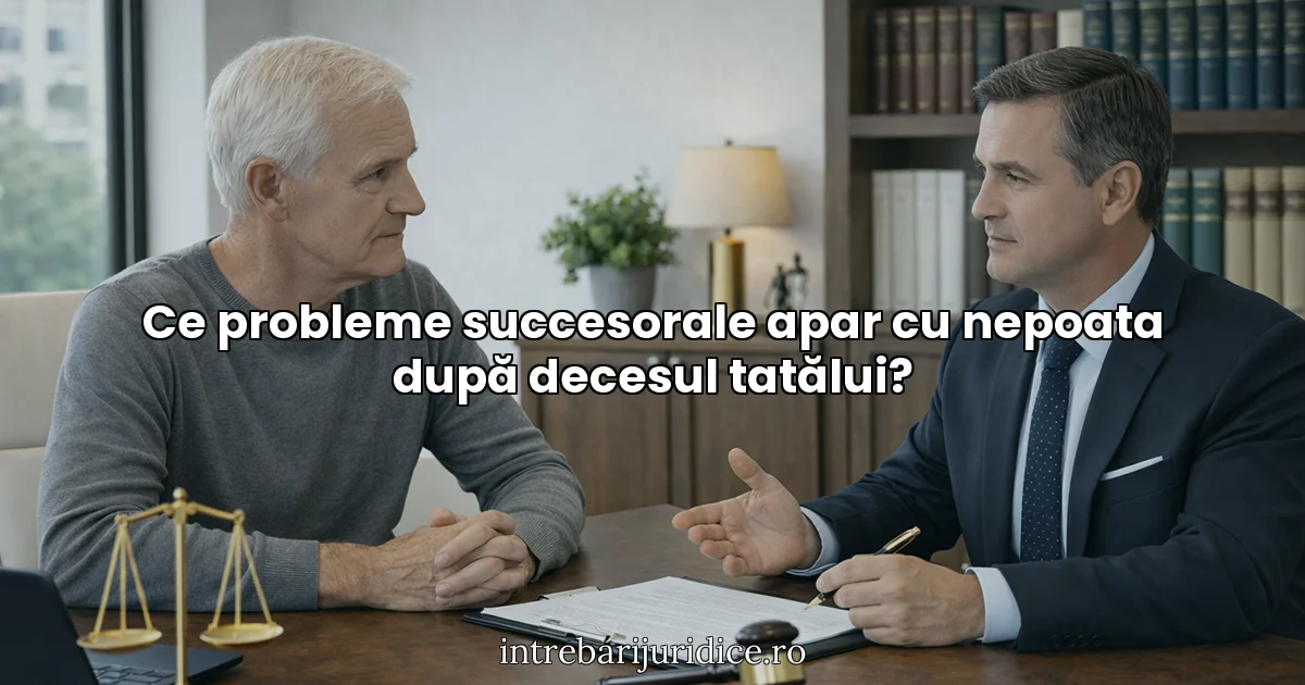 Ce probleme succesorale apar cu nepoata după decesul tatălui?